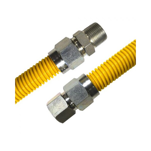 Jones Stephens 1" OD (3/4" ID) Gas Connector W/ 3/4” FIPx3/4” MIP fittingsx36" length G76042 - main